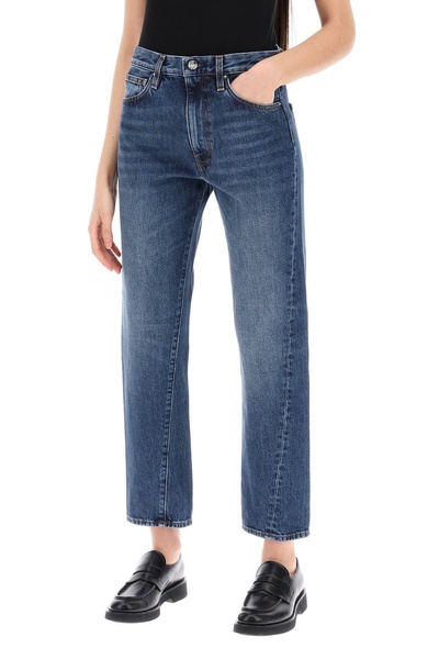 twisted seam straight jeans