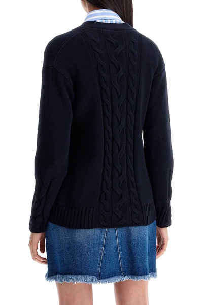 cotton knit cardigan sweater