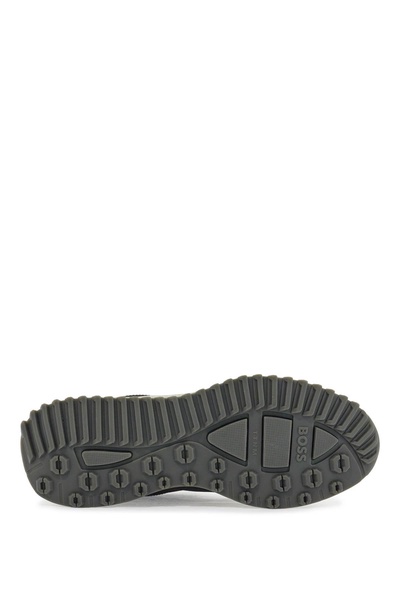dark grey breathable sneakers with orange details ttnm evo_runn_rsgtx