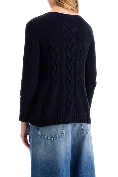 cotton cable knit sweater in 10 words