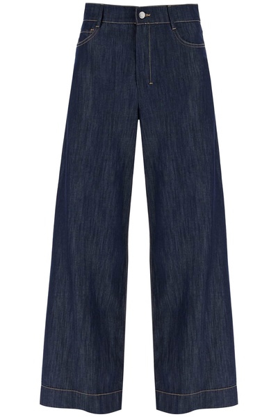 cropped chambray pants in