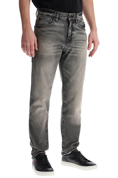 jeans re.maine grigio scuro cotone vita media vestibilità dritta