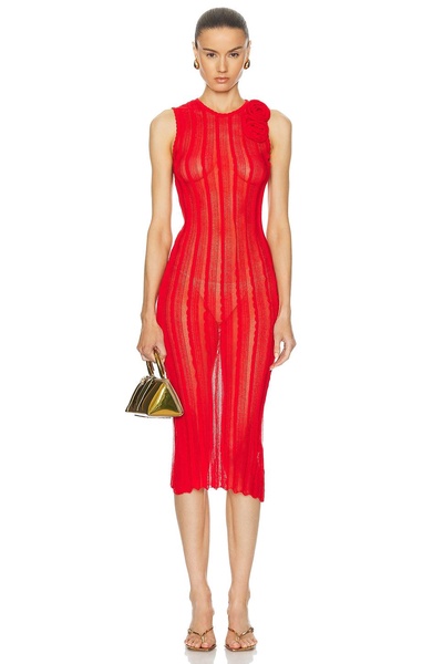 Midi Dress With Ruffles