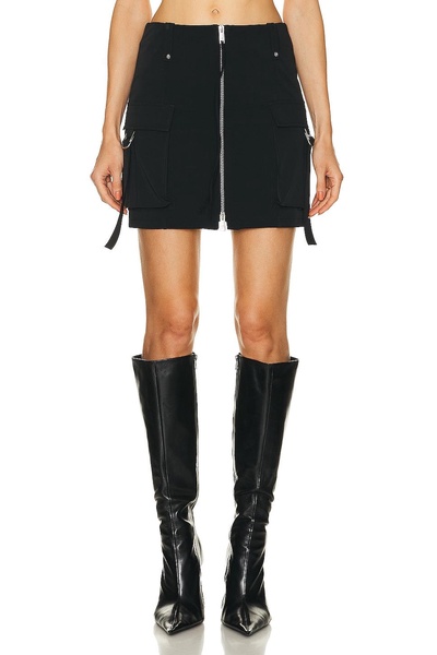 Front Zip Mini Skirt
