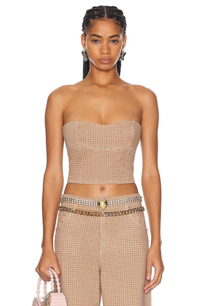 Bustier Top With Rhinestones