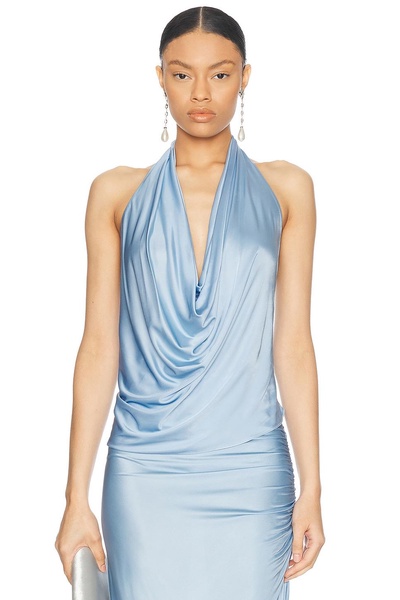 Draped Halter Blouse