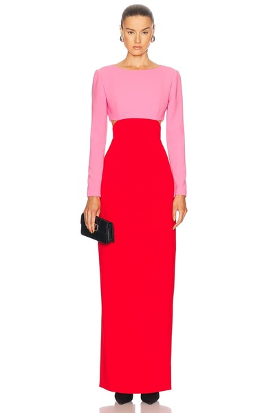 Long Sleeve Column Gown