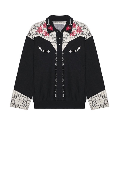 Western Shirt Style Collared Crew