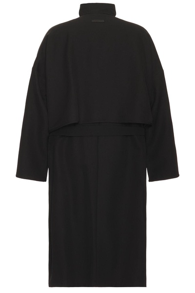High Twist Wool High Neck Trench