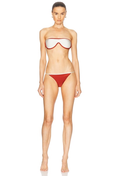 Vintage Lily Solid Sunglasses Bikini Set
