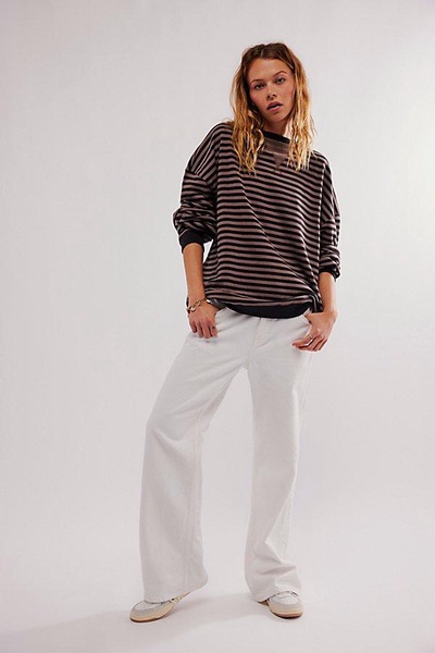 Classic Striped Oversized Crewneck
