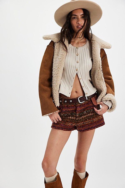 Anna Sui Fair Isle Fleece Shorts