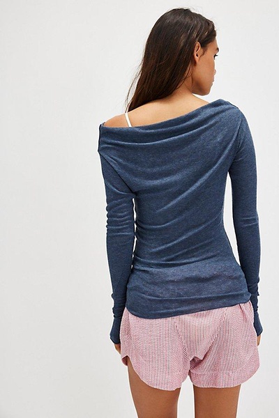 Big Love Rib Off The Shoulder Long Sleeve