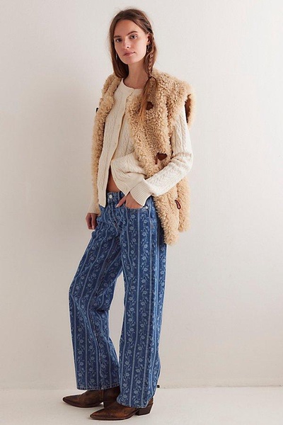 We The Free Tennessee Low-Rise Printed Boyfriend Jeans