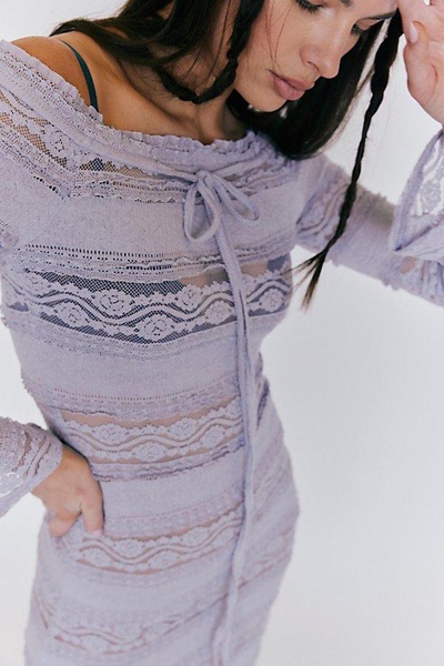Nightcap French Antique Lace Midi Dress