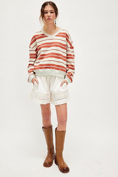 Classic Striped Shrunken Pullover