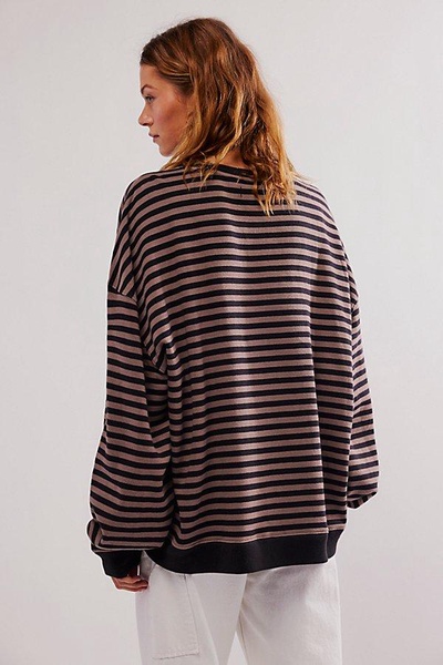 Classic Striped Oversized Crewneck