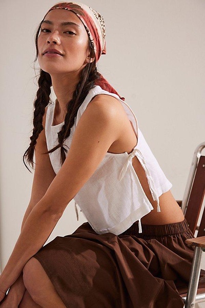 Nora Cotton-Linen Top