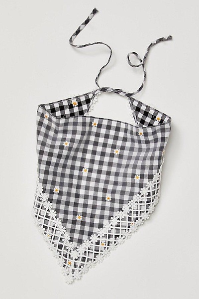 Anna Sui Gingham Daisy Hair Scarf