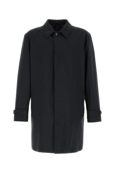 Black polyester coat