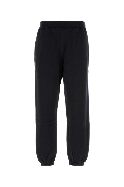 Black cotton joggers
