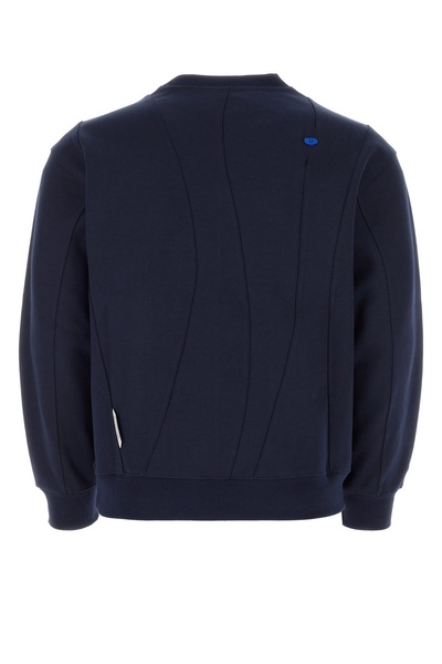 Navy blue cotton blend sweatshirt
