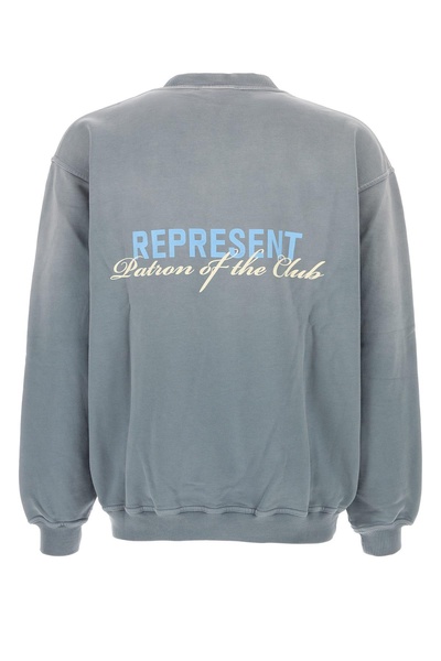 Powder blue cotton sweatshirt