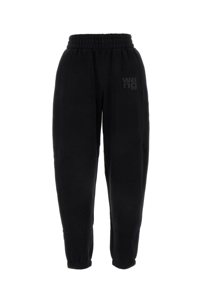 Black cotton joggers