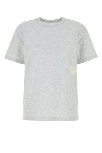 Melange light grey cotton t-shirt
