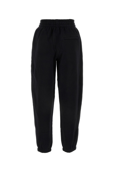 Black cotton joggers