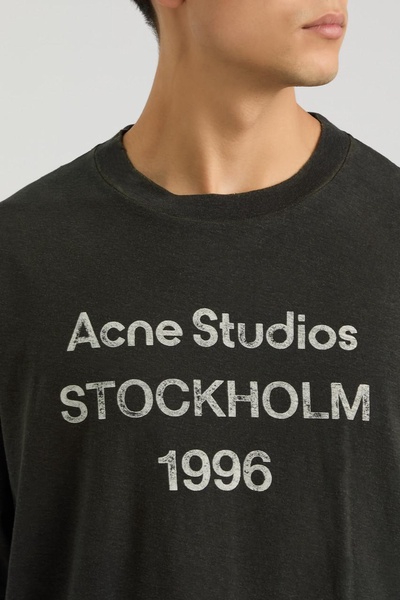Logo faded cotton-blend T-shirt