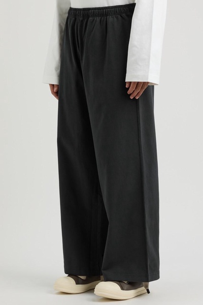 Wide-leg cotton trousers