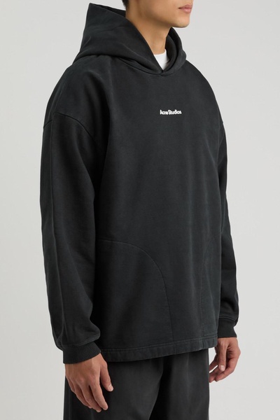 Logo-print hooded cotton sweatshirt