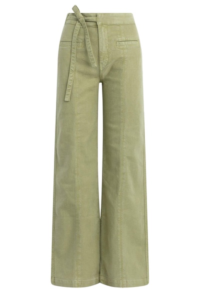 Tie Waist Pintucked Trouser Pant