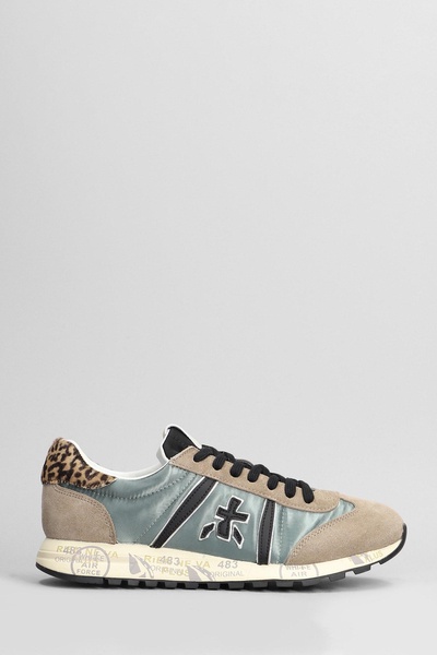 Lucy Sneakers In Taupe Suede And Fabric