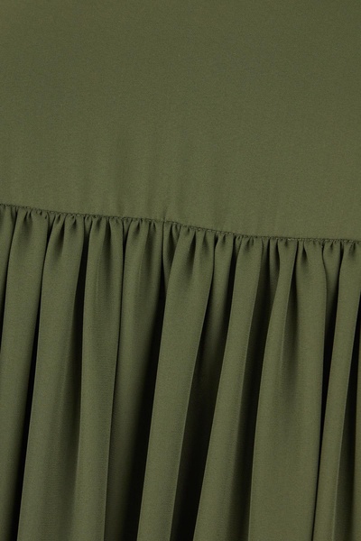 Military Green Polyester Dress