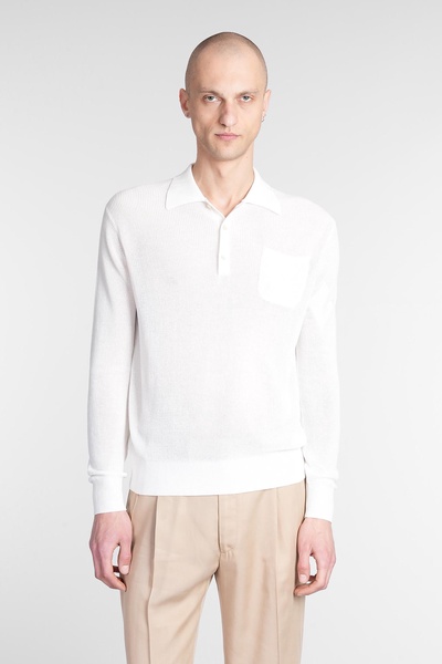 Polo In White Cotton