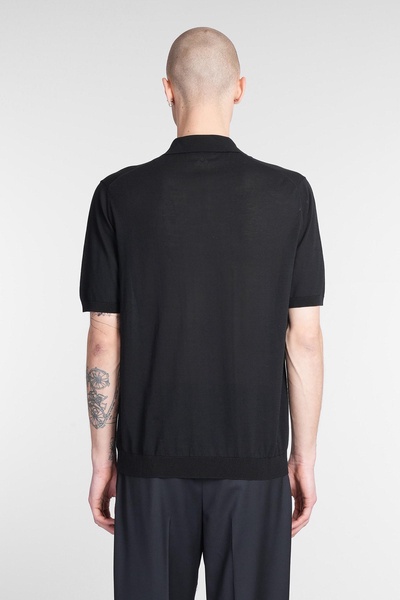 Polo In Black Cotton