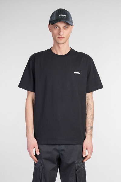 T-shirt In Black Cotton
