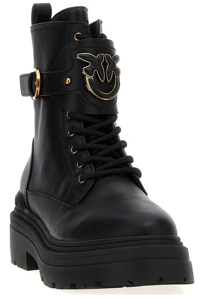 Logo Plaque Combat Boots