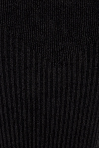 Black Viscose Blend Mini Dress