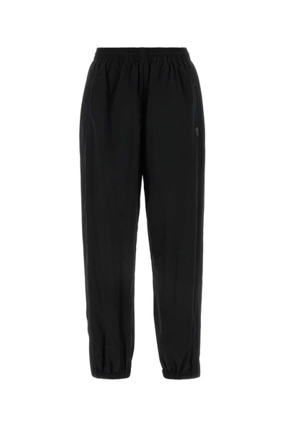 Black Polyester Blend Joggers