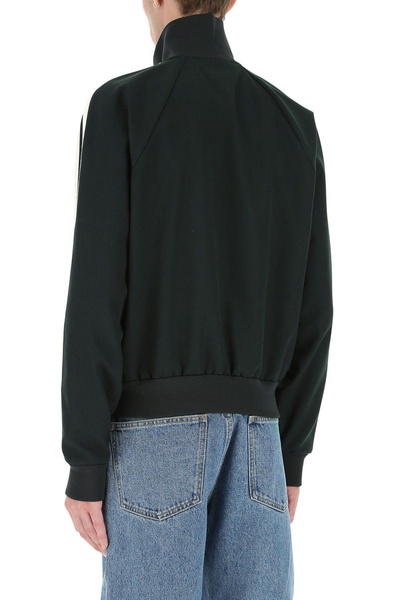 Dark Green Stretch Wool Sweatshirt