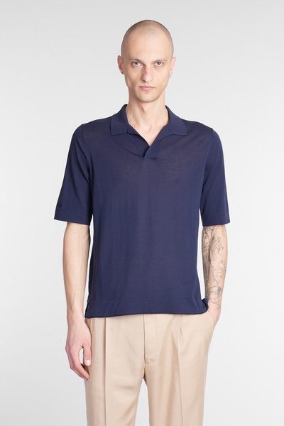 Polo In Blue Cotton