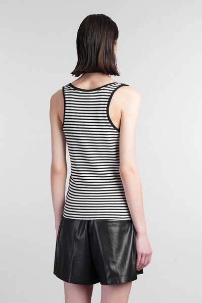 Alessia Tank Top In Black Cotton