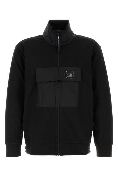 Black Stretch Cotton Sweatshirt