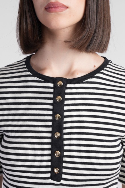 Alessia T-shirt In Black Cotton
