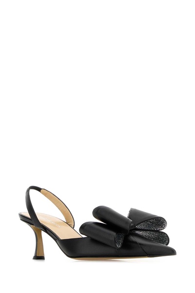 Black Leather Le Cadeau Pumps