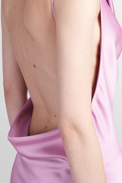 Vera Maxi Dress Woman In Rose-pink Polyester