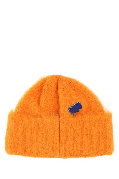 Orange Alpaca Blend Rivington Beanie Hat